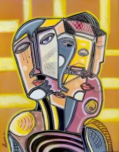 "Cogitationis" Céline LANNE 2025-Acrylique sur toile F30