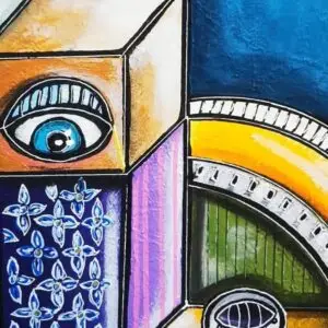 Extrait "Anima fragmentum" Céline LANNE Art-Acrylique sur toile 80*80