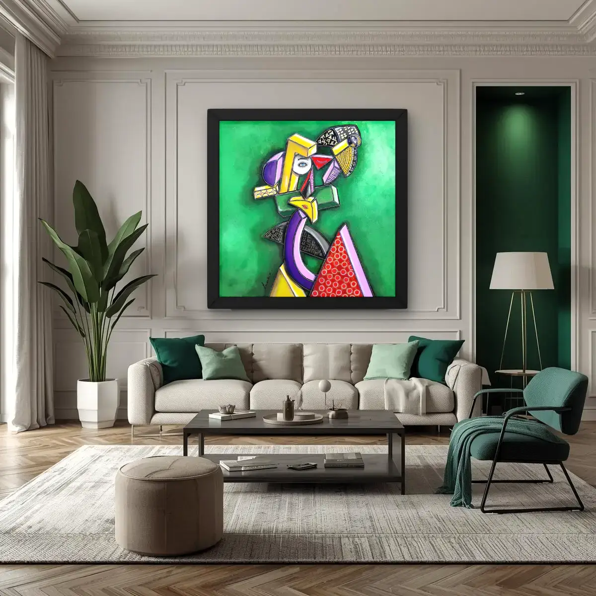 Cogitare Céline LANNE 2025- Acrylique sur toile 80*80