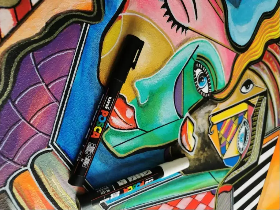 Extrait de "Famille" acrylique sur toile de Céline LANNE