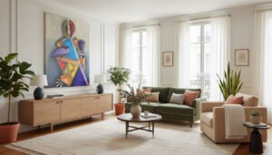 Le doute toile acrylique Céline LANNE.cubisme Picasso Braque art contemporain Céline Lanne