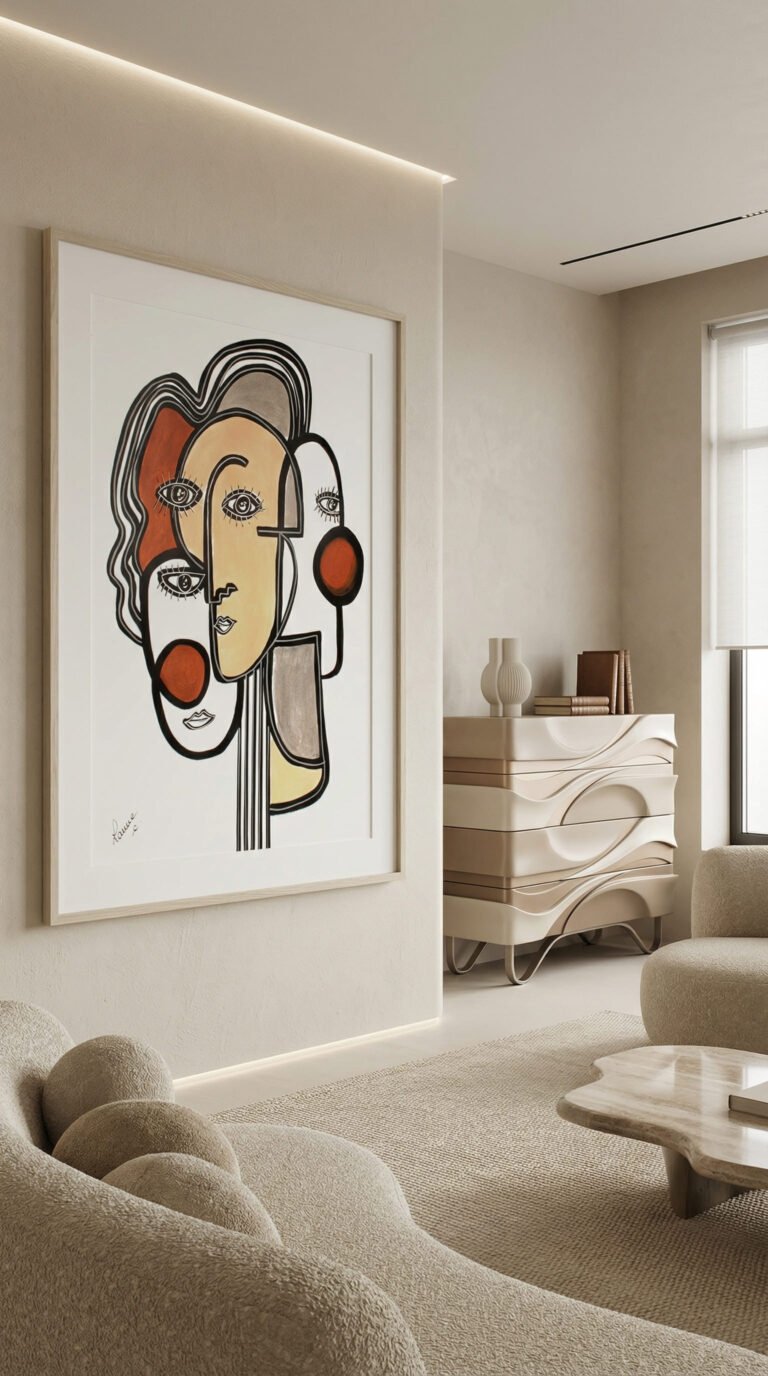 Percevoir acrylique sur papier Céline LANNE